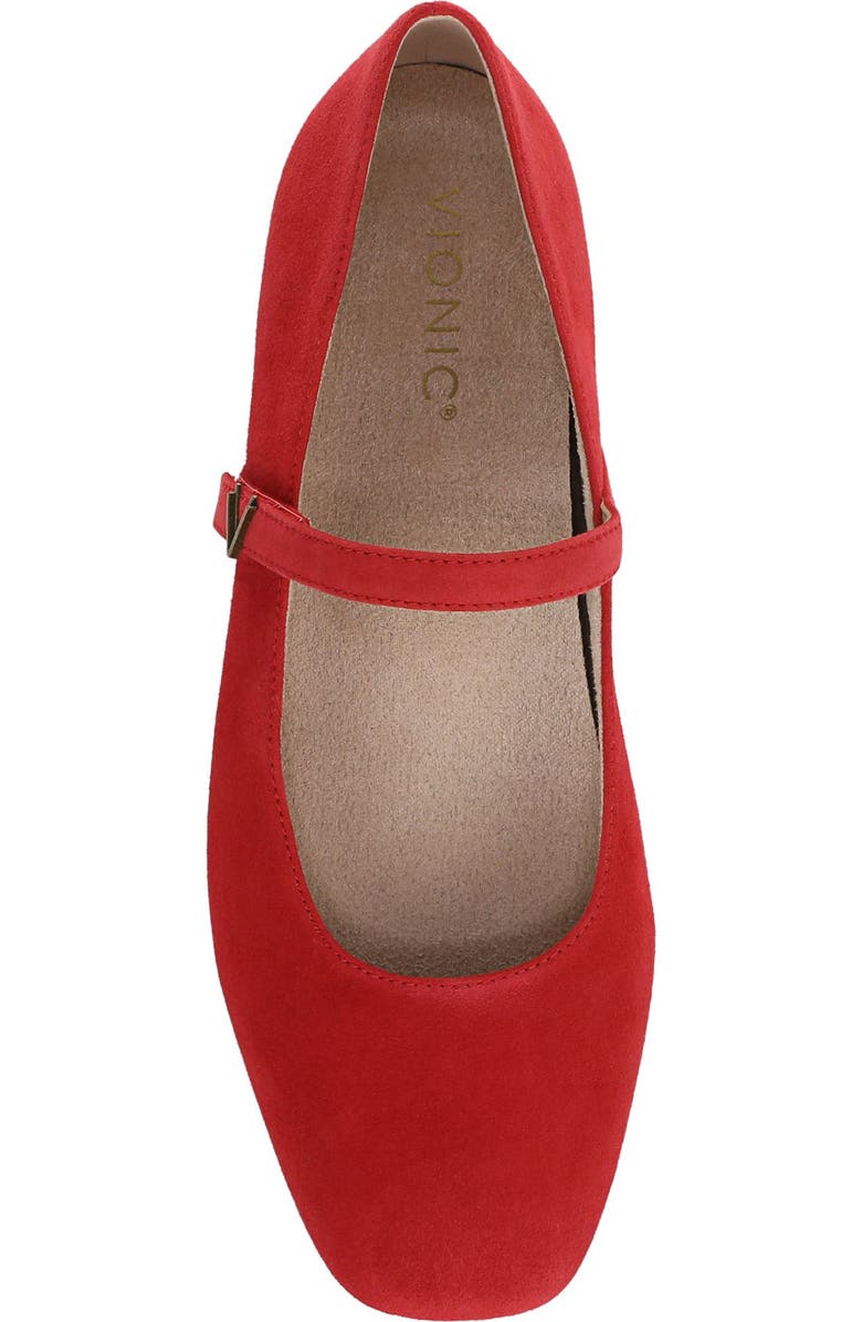 Vionic Alameda Mary Jane Flat, Alternate, color, Red Suede