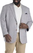 Oak Hill by DXL Big & Tall Spring Plaid Sport Coat