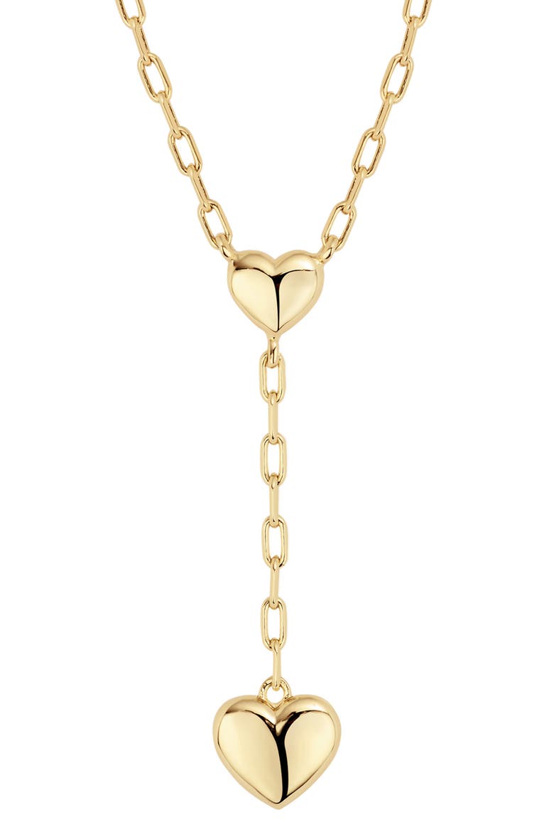Modern Muse Double Heart Y Necklace, Alternate, color, GOLD