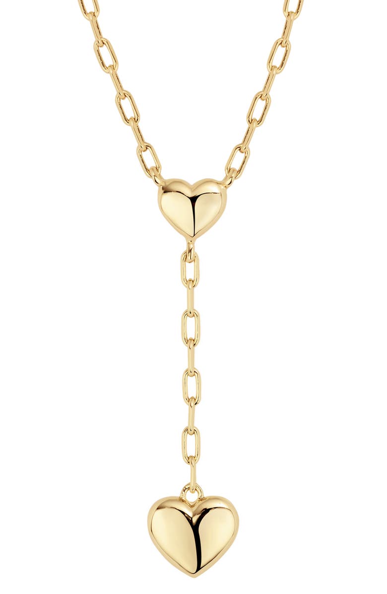 ATHRA LUXE The Double Muse Heart Lariat Necklace, Alternate, color, 