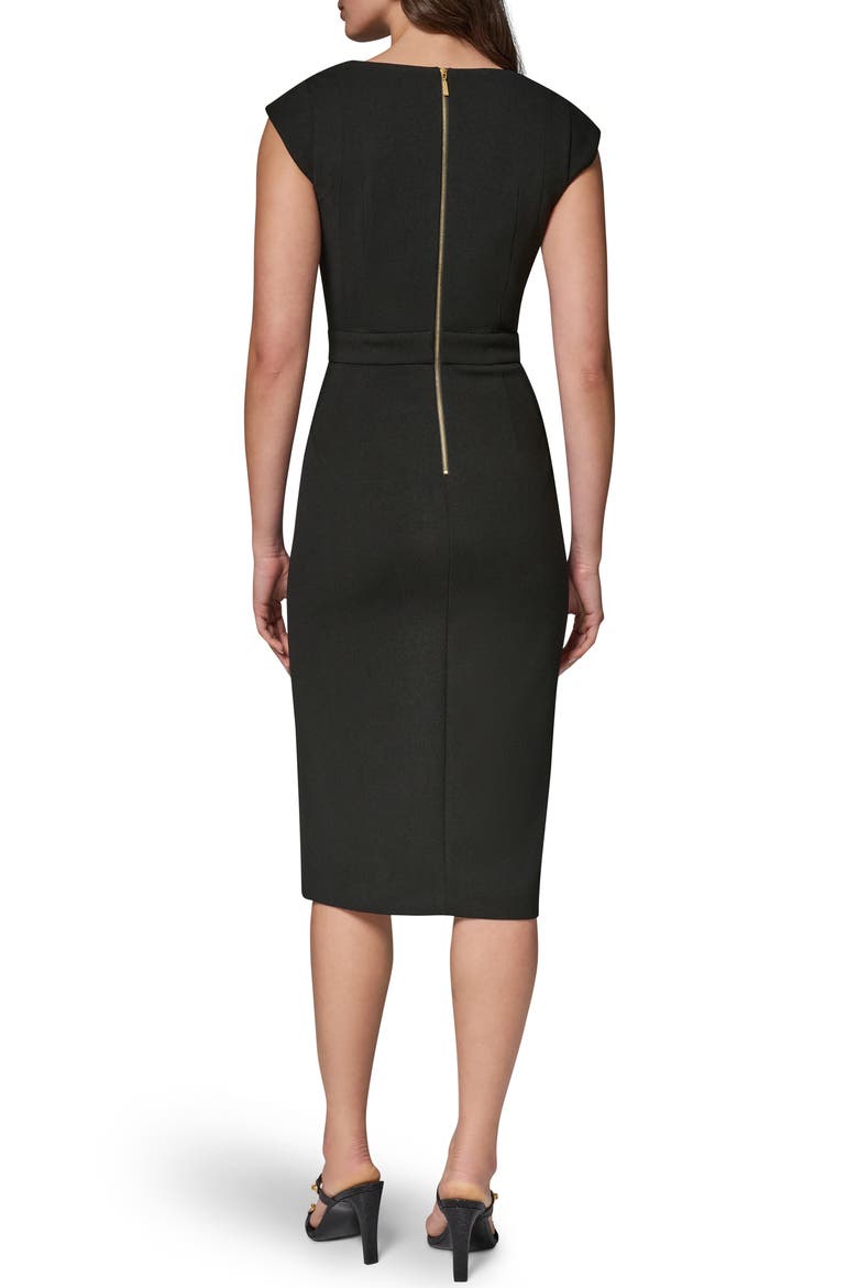 Cap Sleeve Sheath Dress, Alternate, color, BLACK