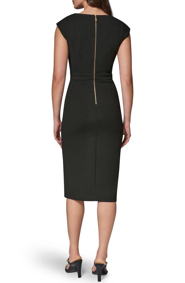 Donna Karan New York Cap Sleeve Sheath Dress, Alternate, color, Black