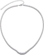 Adornia Bezel Crystal Tennis Necklace
