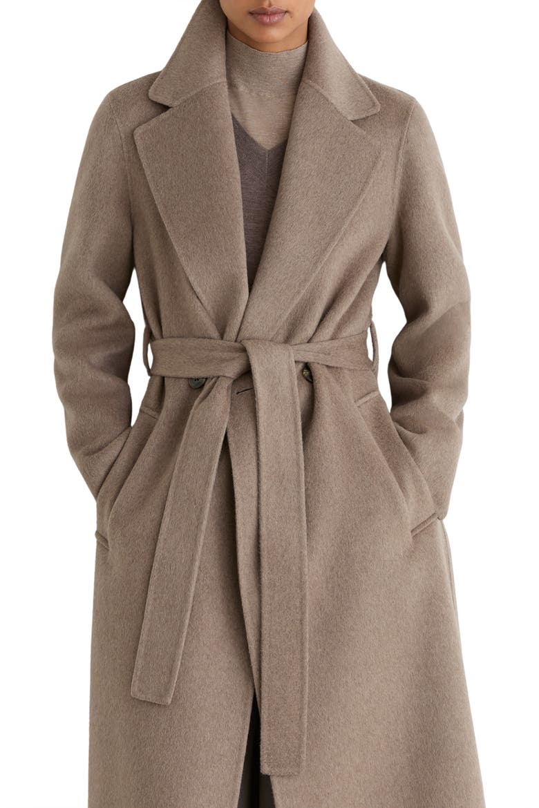 Thea Wool & Cashmere Coat, Alternate, color, NEUTRAL MELANGE