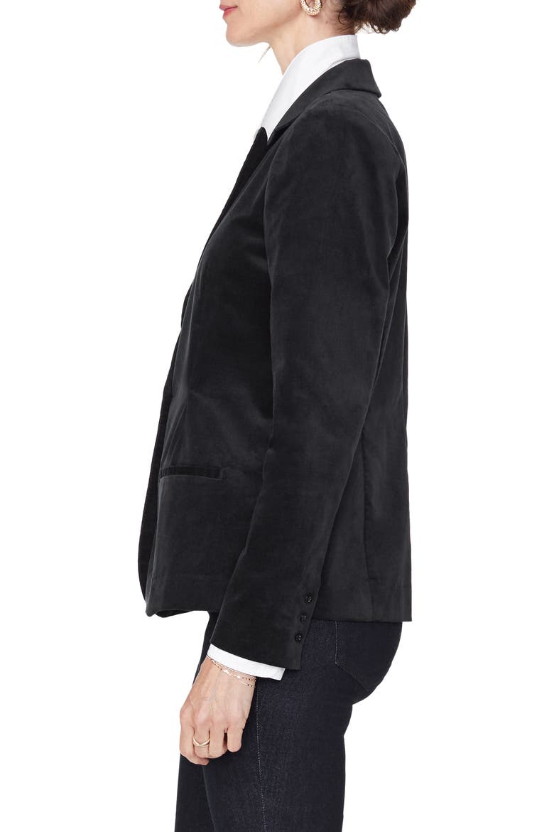 Velvet Blazer, Alternate, color, BLACK