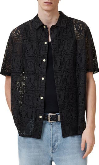 Netley Lace Short Sleeve Button-Up Shirt