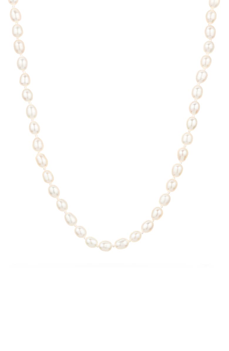 Adina Reyter Freshwater Pearl Necklace, Main, color, Yellow Gold