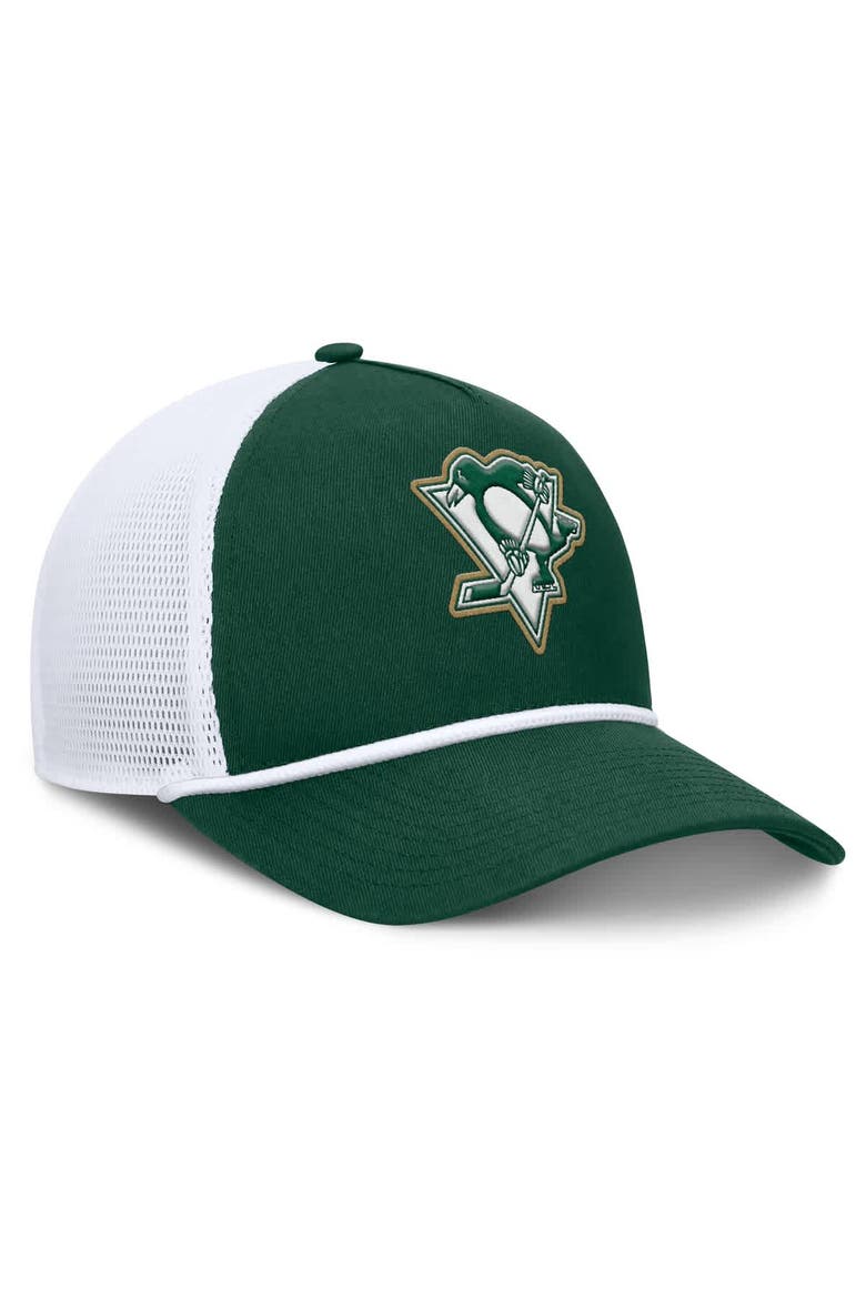 Men's Fanatics Green/White Pittsburgh Penguins Bermuda A-Frame Adjustable Hat, Alternate, color, Green