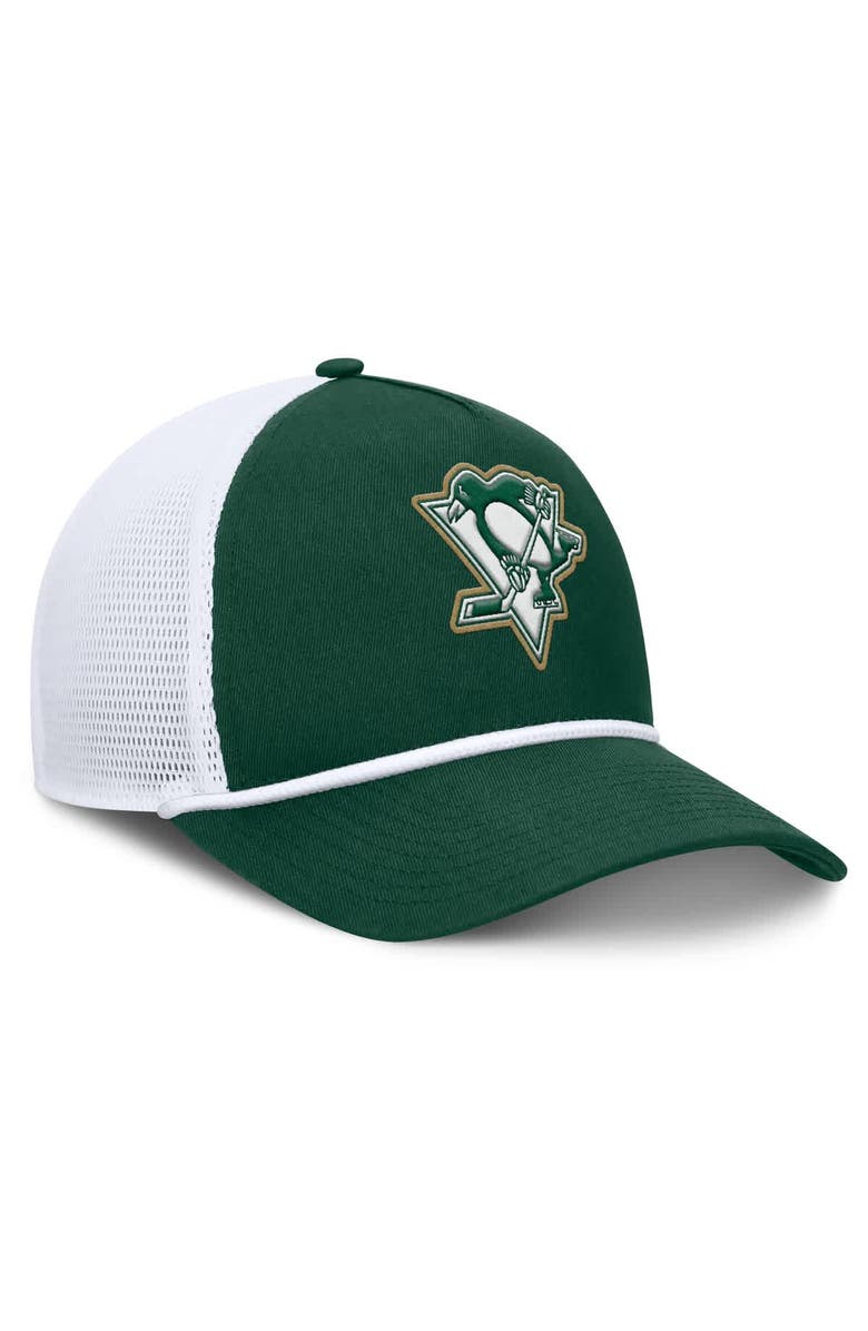 FANATICS Men's Fanatics Green/White Pittsburgh Penguins Bermuda A-Frame Adjustable Hat, Alternate, color, Green