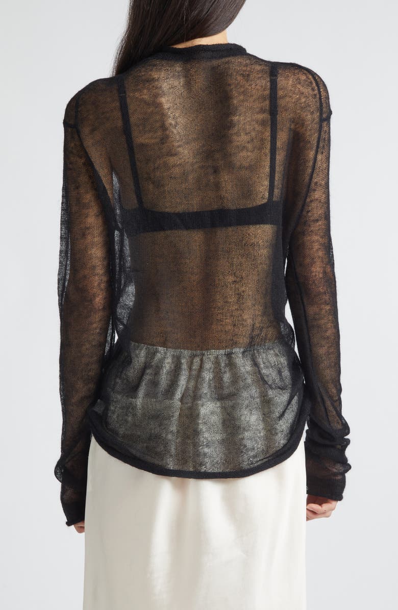 GIA STUDIOS Lanky Superkid Mohair & Extrafine Merino Wool Blend Sweater, Alternate, color, Black