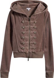 JADED LONDON Mini Monster Velour Military Hoodie