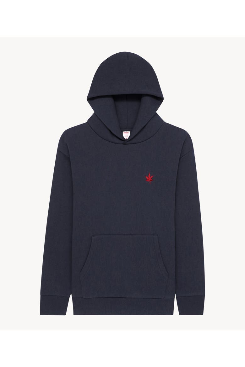 Fleece Hoodie, Main, color, Navy