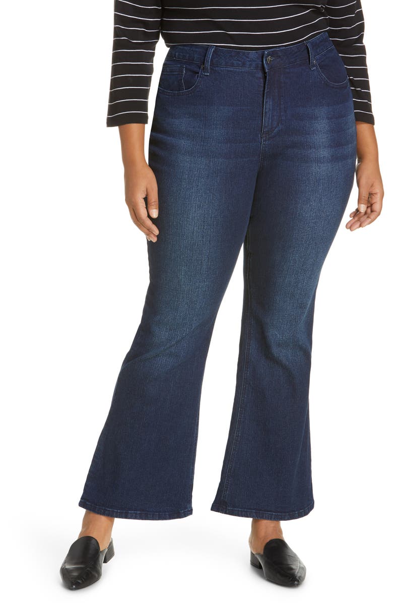 Standards & Practices Dark Wash Flare Jeans, Main, color, Dark Wash