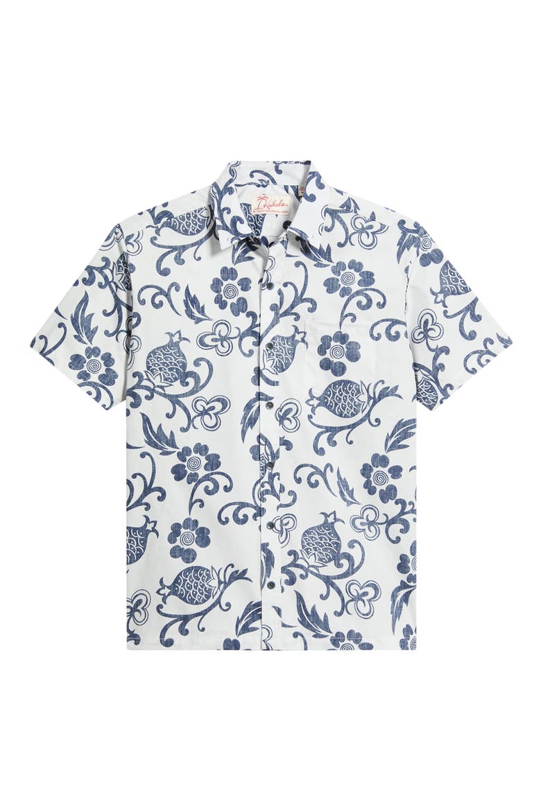 Ginger Pareau Short Sleeve Cotton Button-Down Shirt, Alternate, color, WHITE