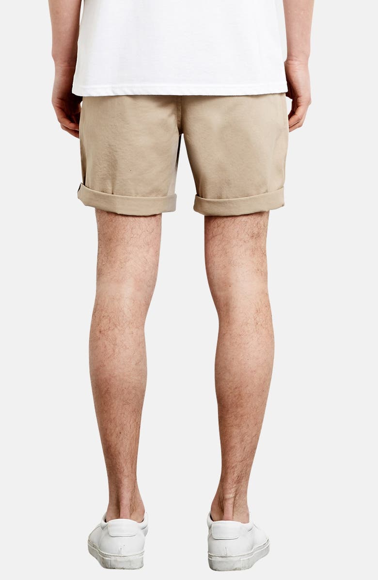Topman Skinny Fit Chino Shorts, Alternate, color,