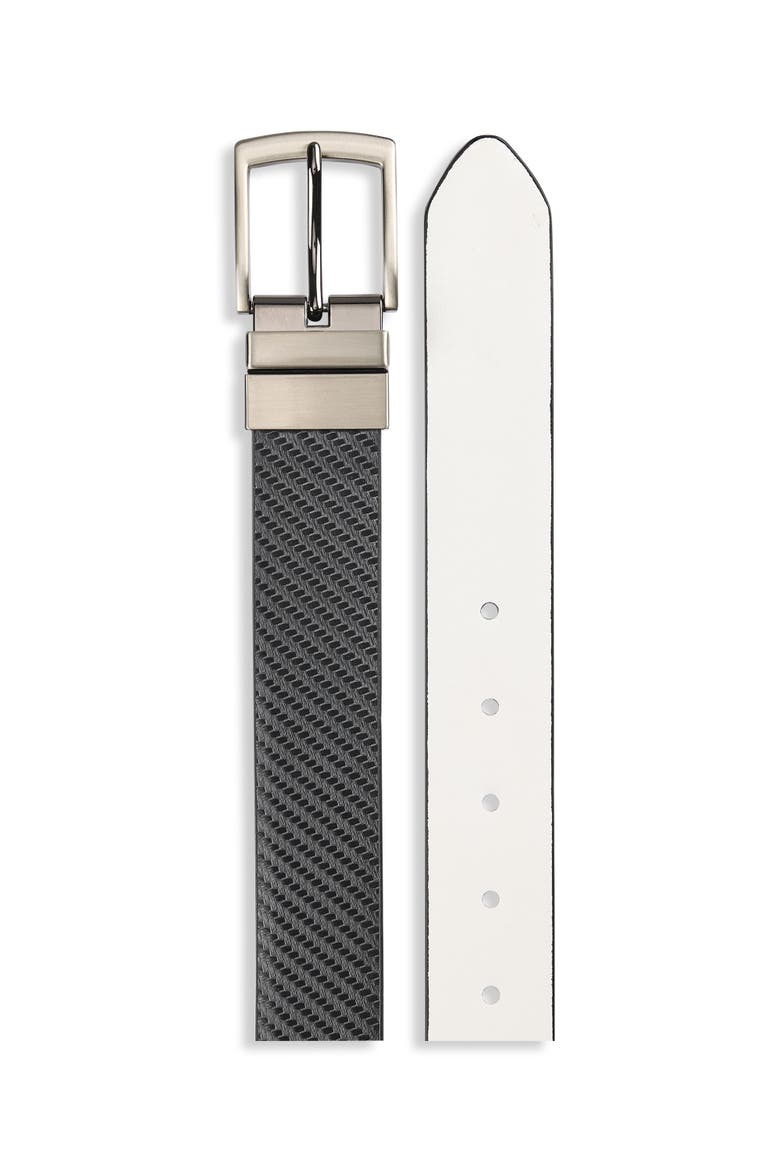 Big & Tall Reversible Stretch Belt, Alternate, color, BLACK WHITE