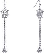 Hallmark Halloween Spider and Web Linear Earrings