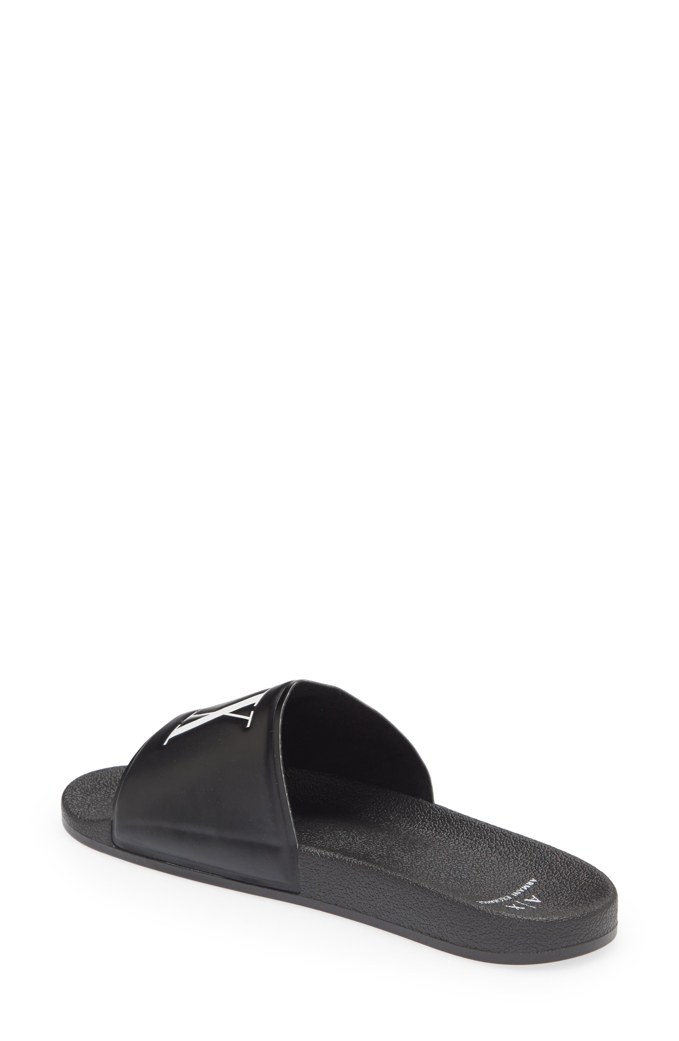 Armani Exchange Icon Logo Slide Sandal, Alternate, color, 