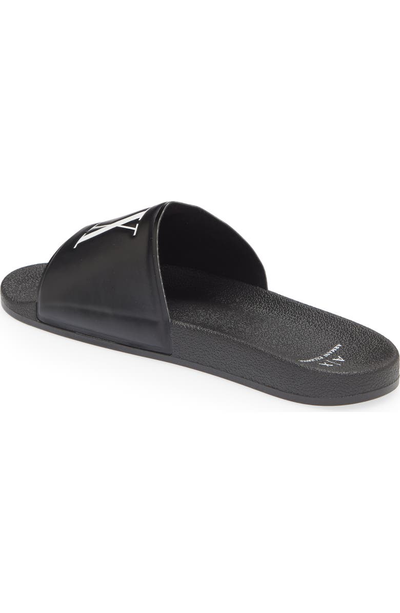 Armani Exchange Icon Logo Slide Sandal, Alternate, color,