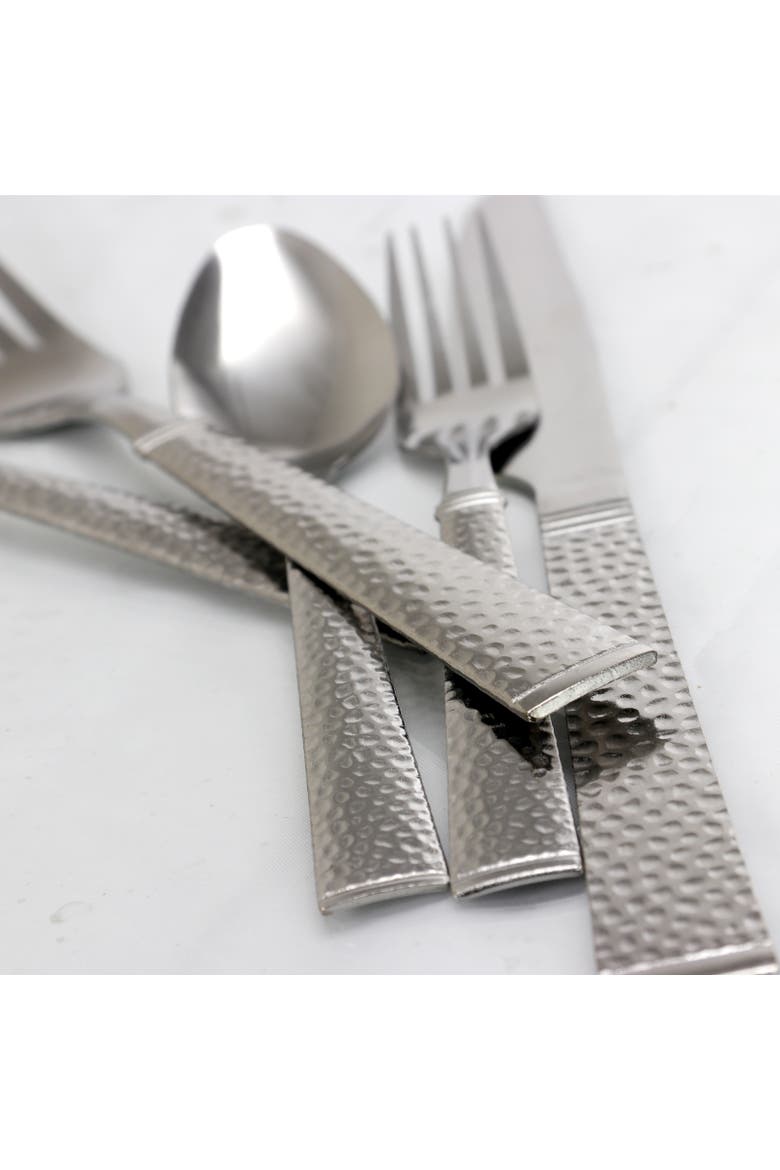 Prato 20 Piece Flatware Set, Alternate, color, Metallic Silver