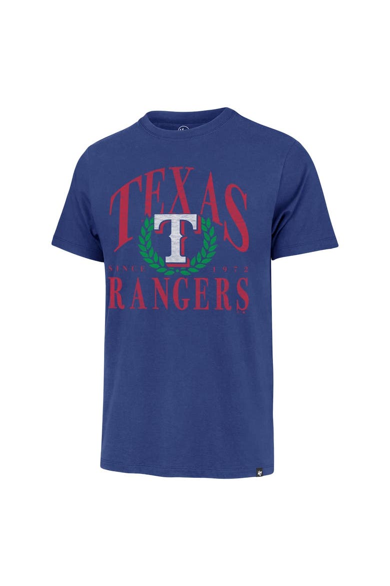 Men's '47 Royal Texas Rangers Pitchout Franklin T-Shirt, Alternate, color, Royal