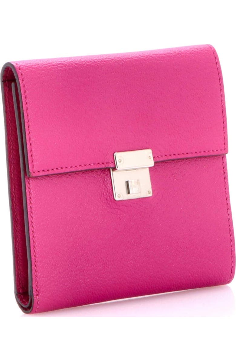 Pre-Owned Hermes Clic Wallet Chevre Mysore 12, Alternate, color, Rose Pourpre