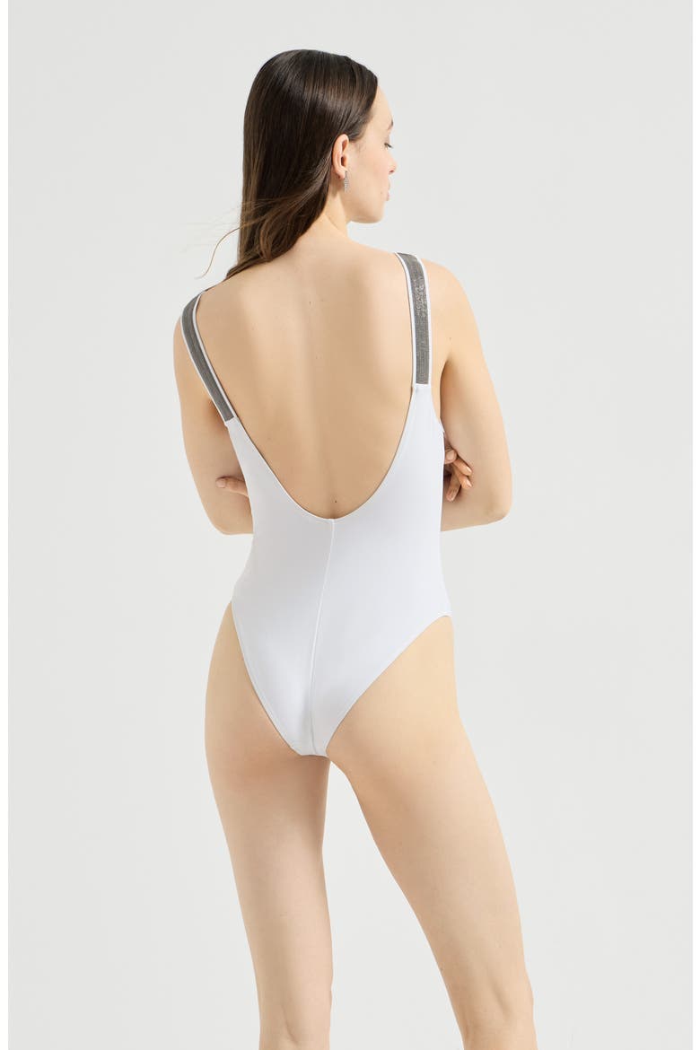One-piece swimsuit, Alternate, color, White