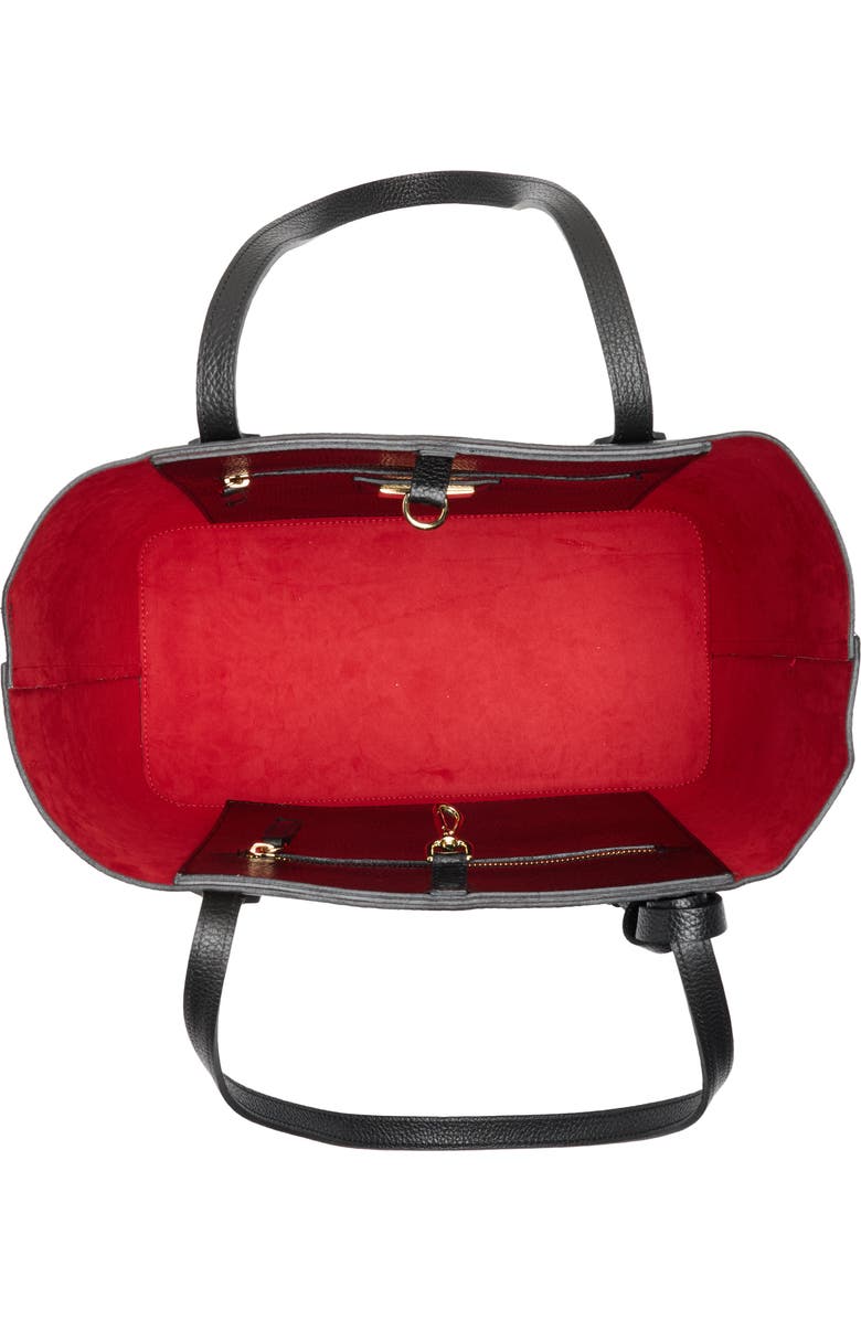 VALENTINO BY MARIO VALENTINO Soho Medallion Leather Tote, Alternate, color, Black