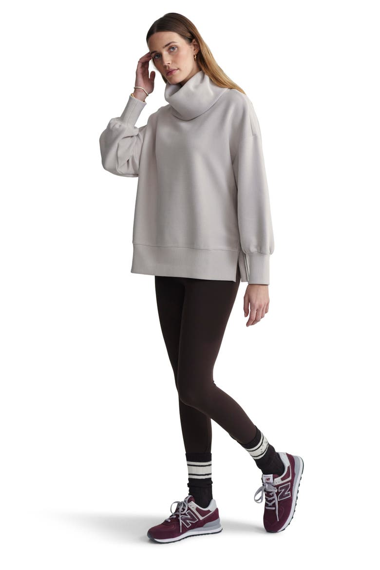 Milton Cowl Neck Sweatshirt, Alternate, color, CHATEAU GREY