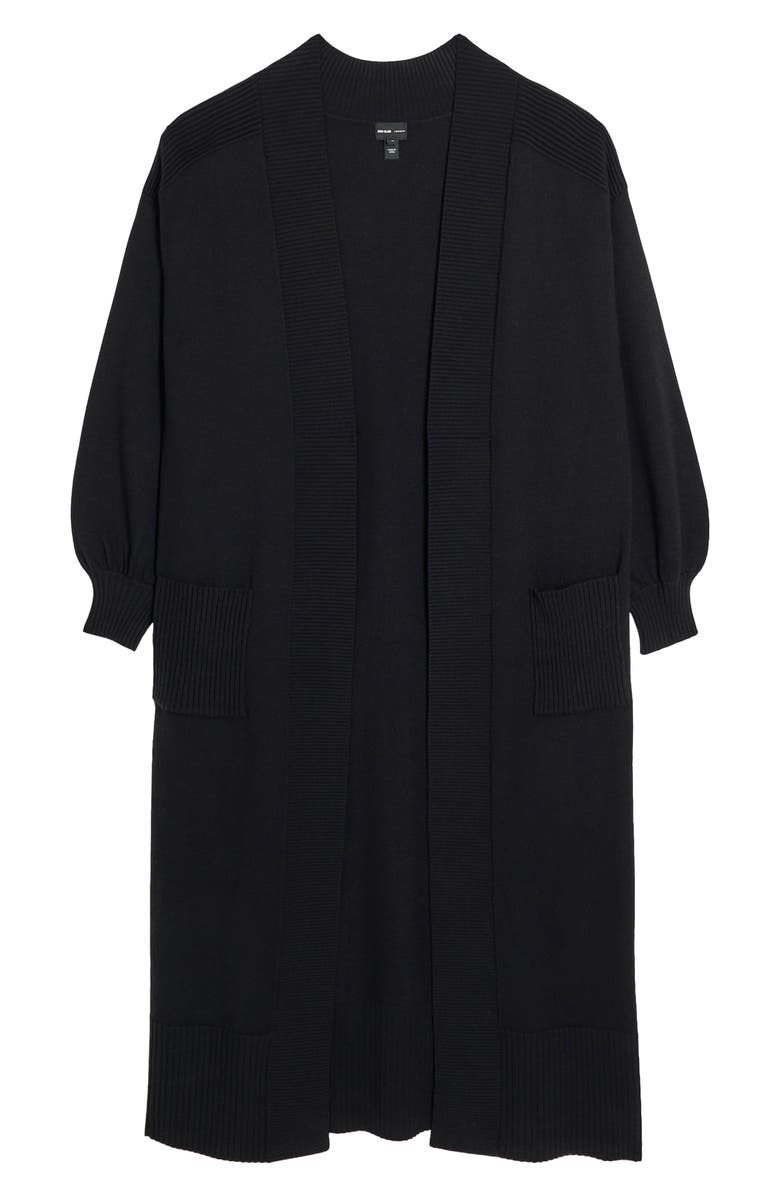 River Island Mixed Rib Open Front Maxi Cardigan, Alternate, color, 