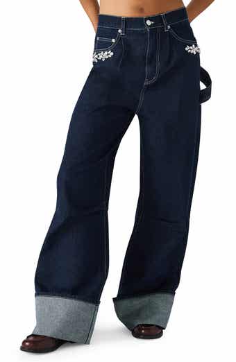 Steve Madden Bobbie Rhinestone Detail Carpenter Jeans