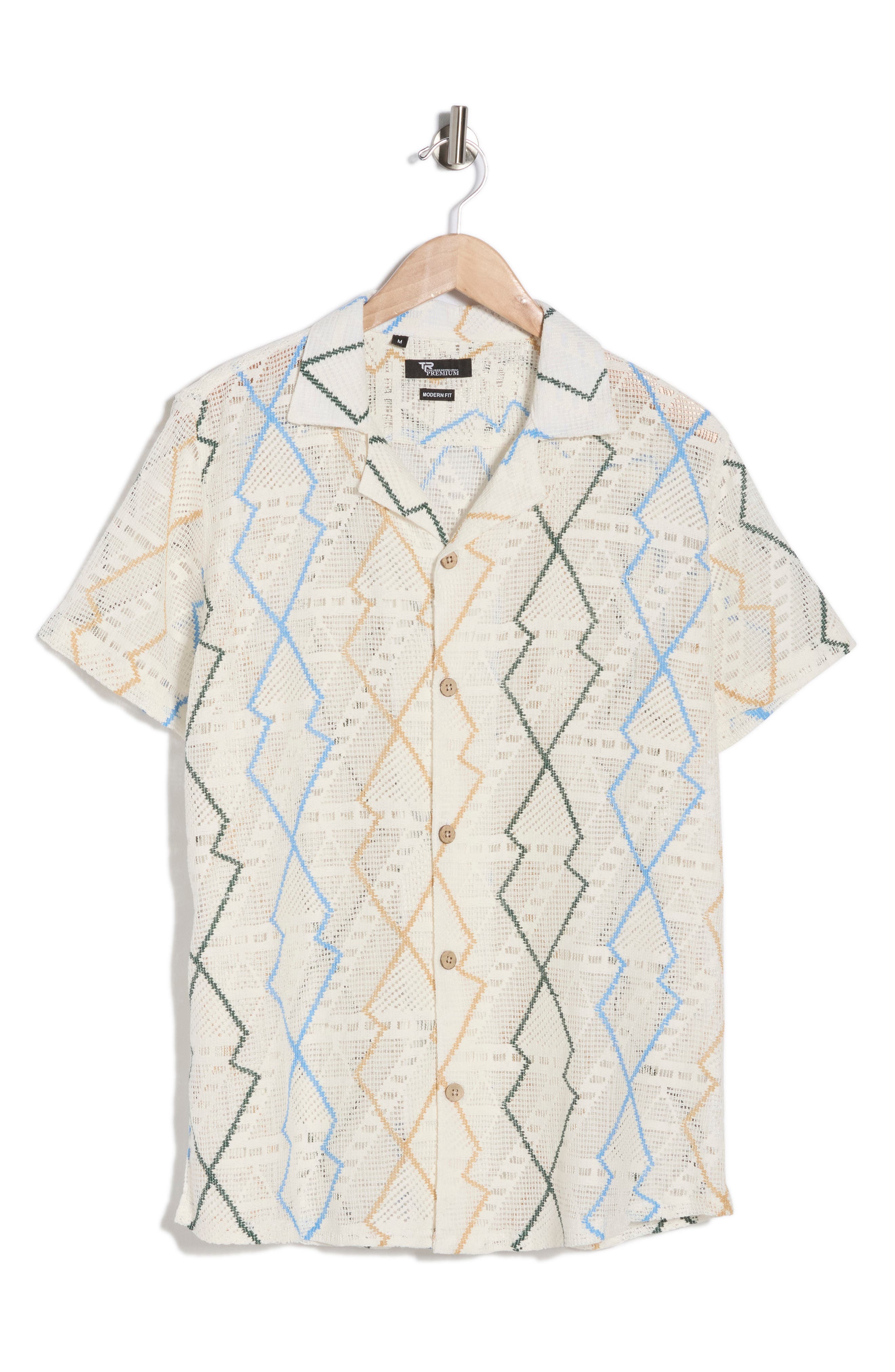 T.R. PREMIUM Modern Fit Textured Camp Shirt