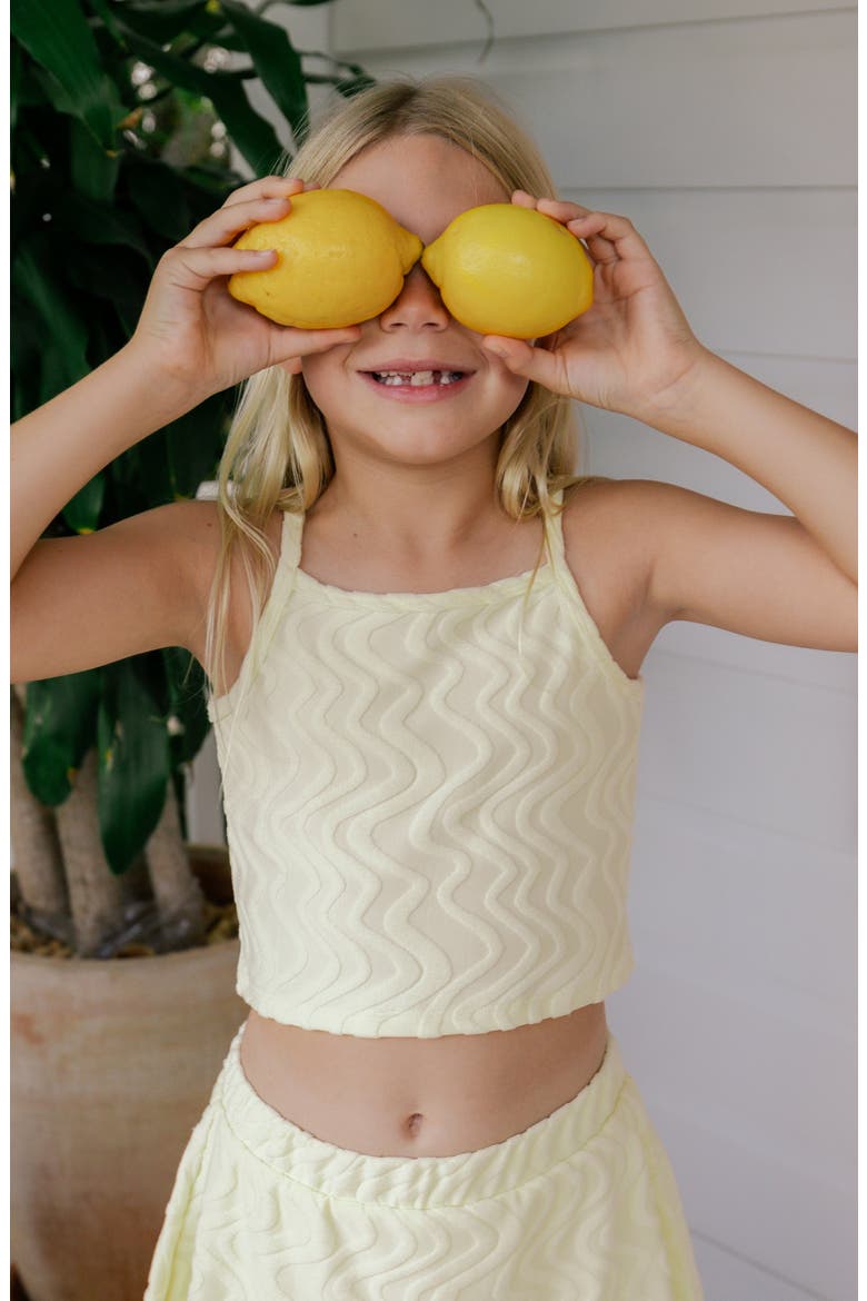 Yellow Wave Terry Tank Skort Set, Alternate, color, Yellow Wave