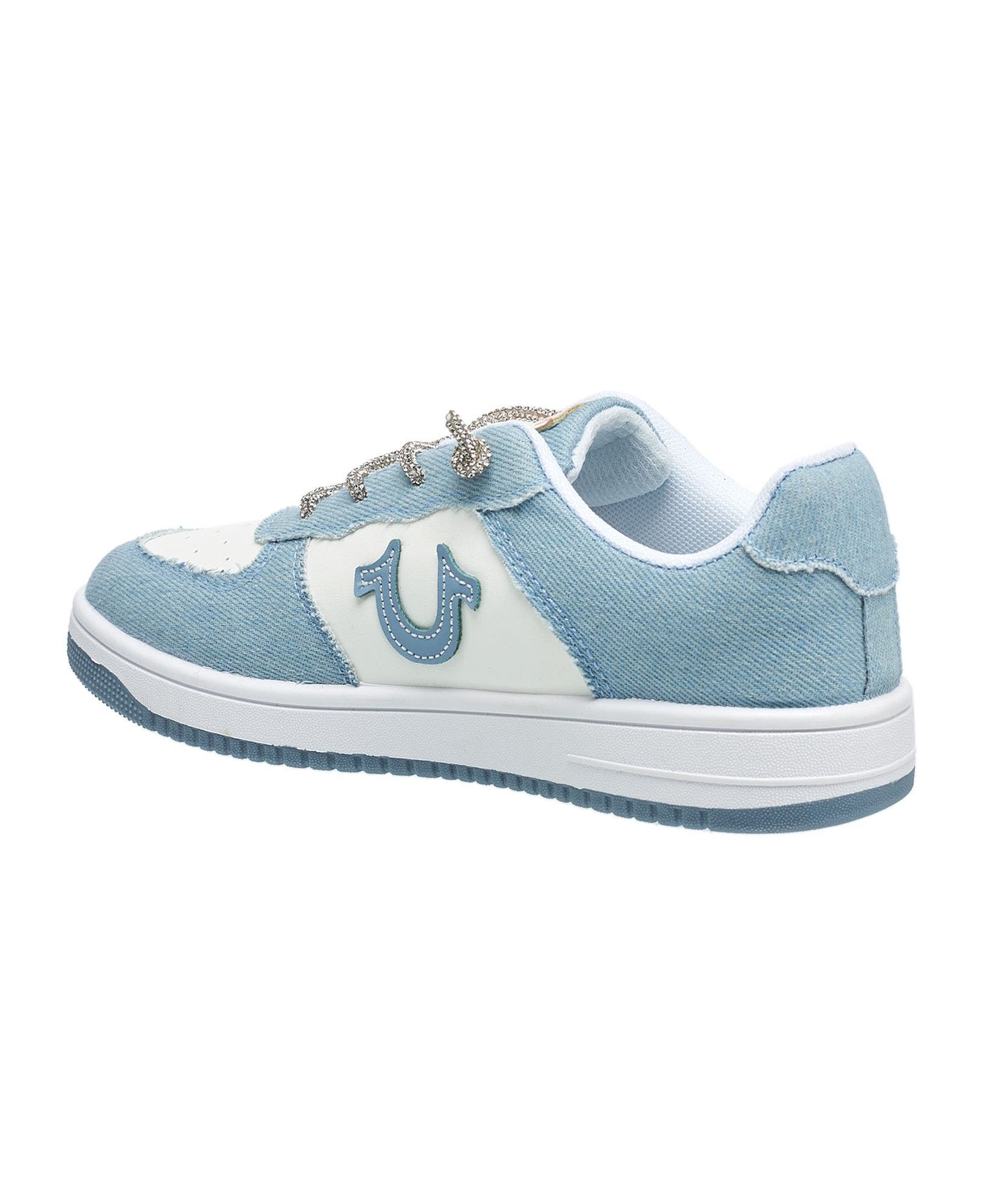 Girl's Allison Logo Sneaker, Alternate, color, Light Blue