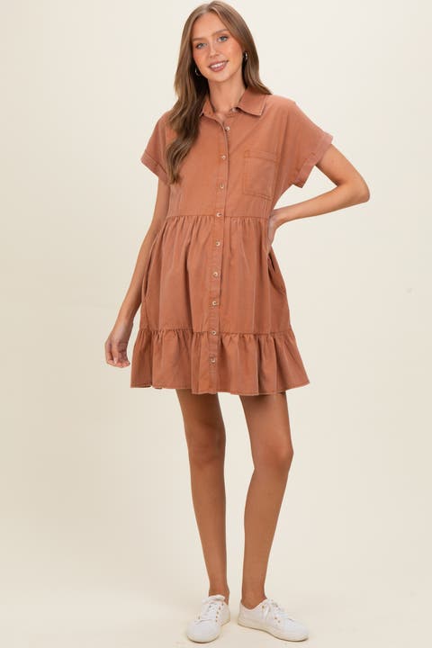 Button Down Mini Dress