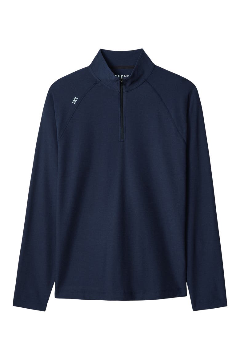 Atmosphere Midweight Quarter Zip Pullover, Alternate, color, NAVY