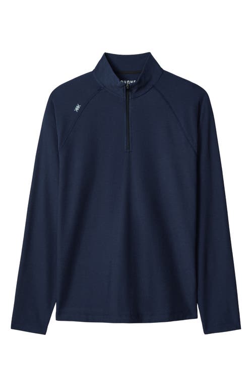 Rhone Atmosphere Midweight Quarter Zip Pullover In Navy