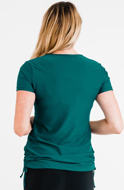 Calypsa Short Sleeve Adele Swim Top In Green