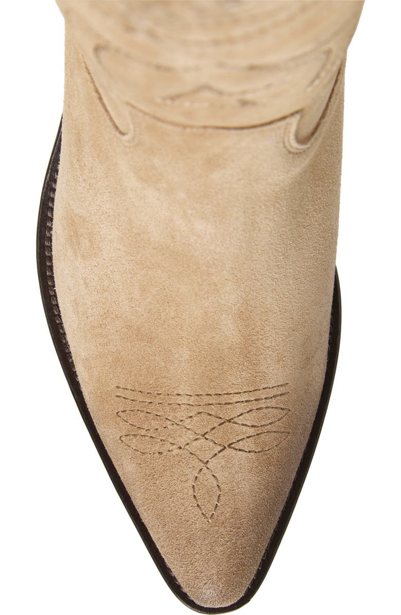 Golden Goose Wish Star Pointed Toe Western Tall Boot, Alternate, color, Sand