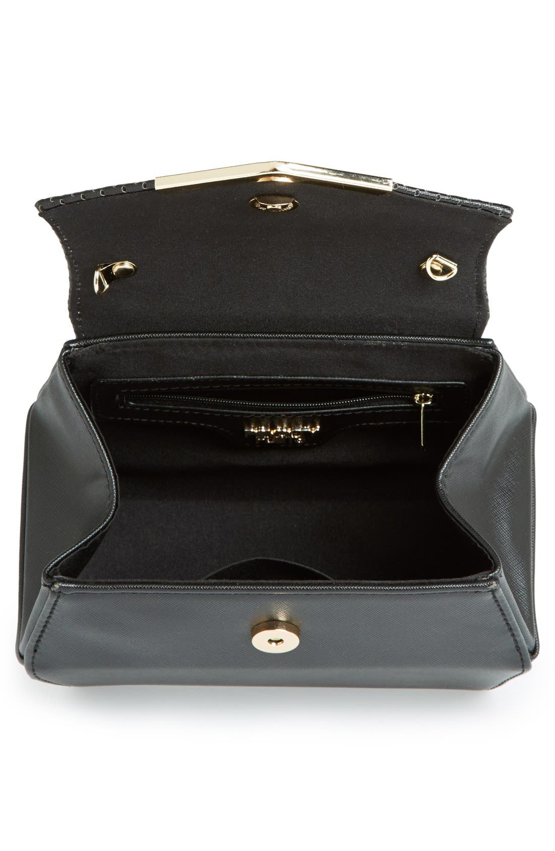 Perforated Crossbody Bag, Alternate, color, BLACK