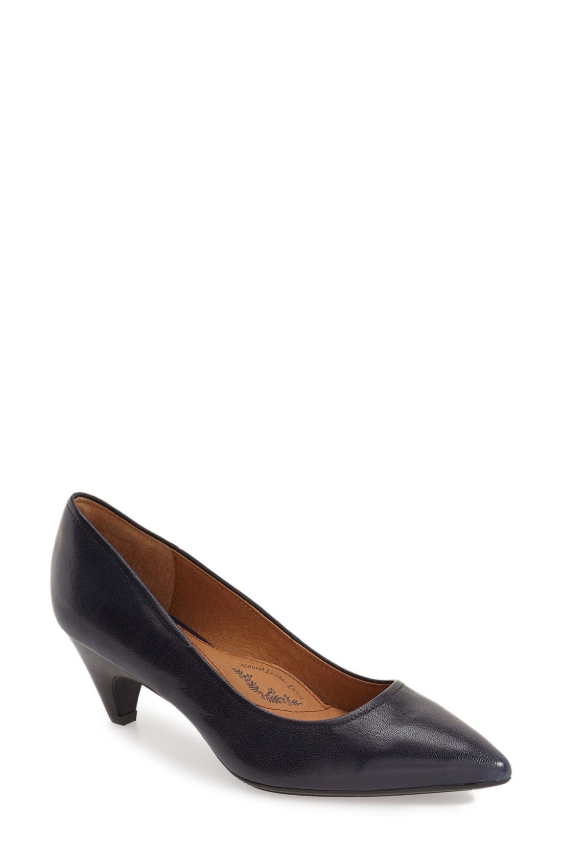 'Altessa' Pump, Main, color, PEACOAT NAVY LEATHER
