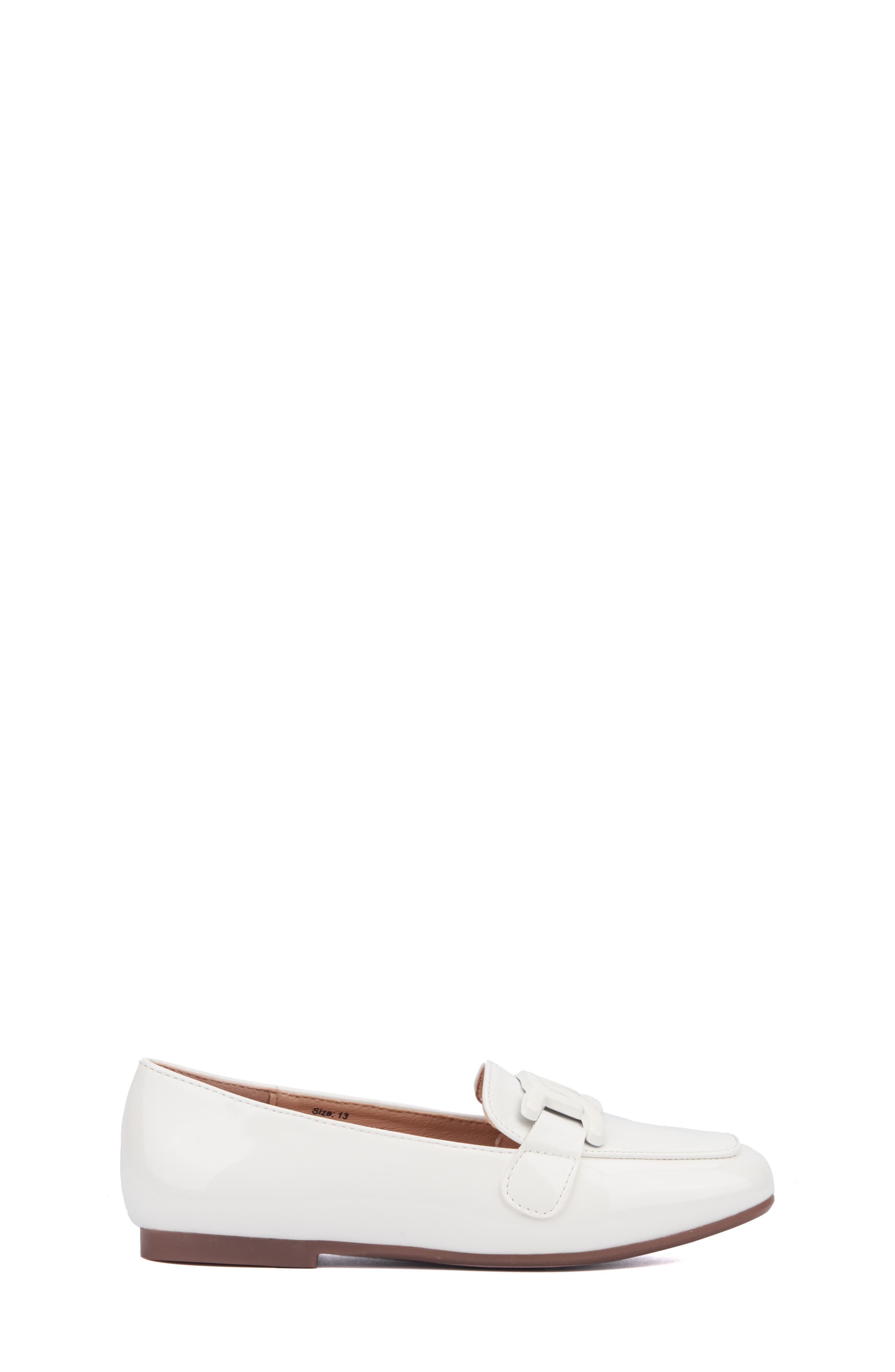 OLIVIA MILLER Kids' Yippee Buckle Loafer, Alternate, color, White