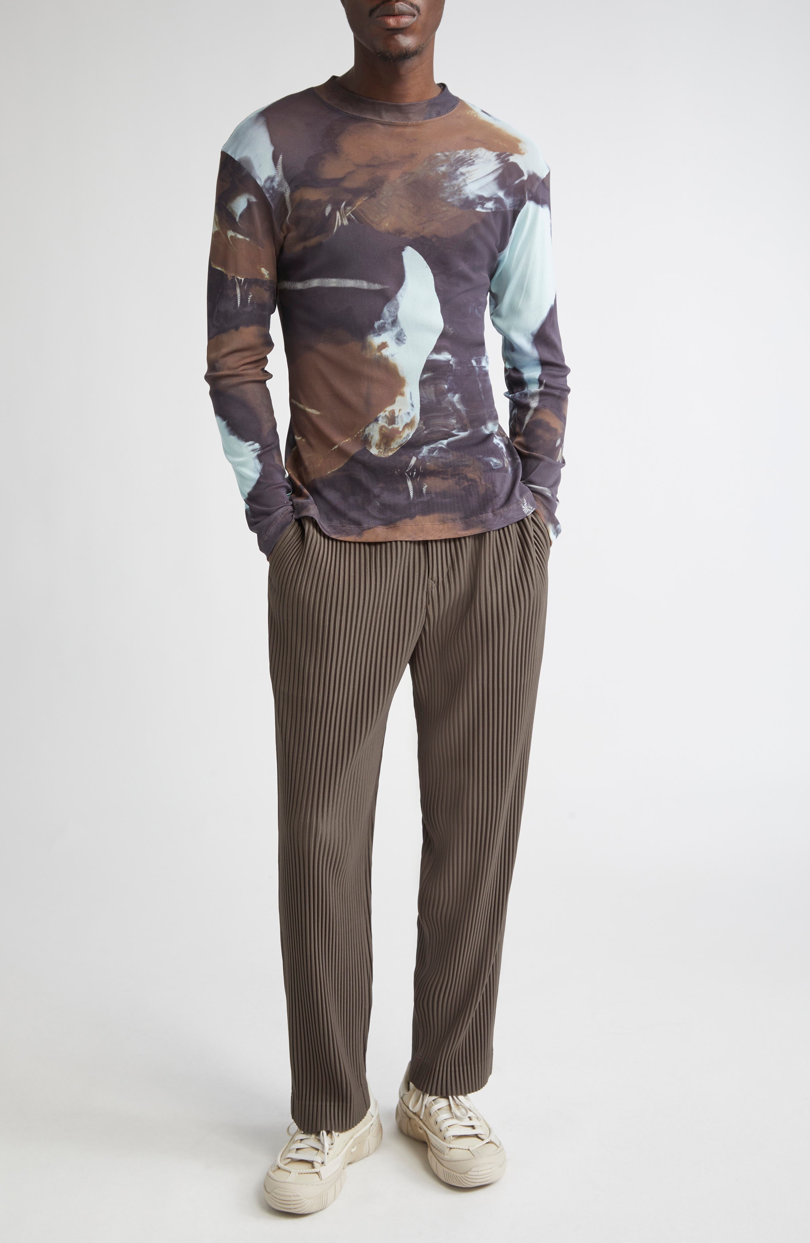 Tailored Pleats 2 Straight Leg Pants (Men) | Nordstrom