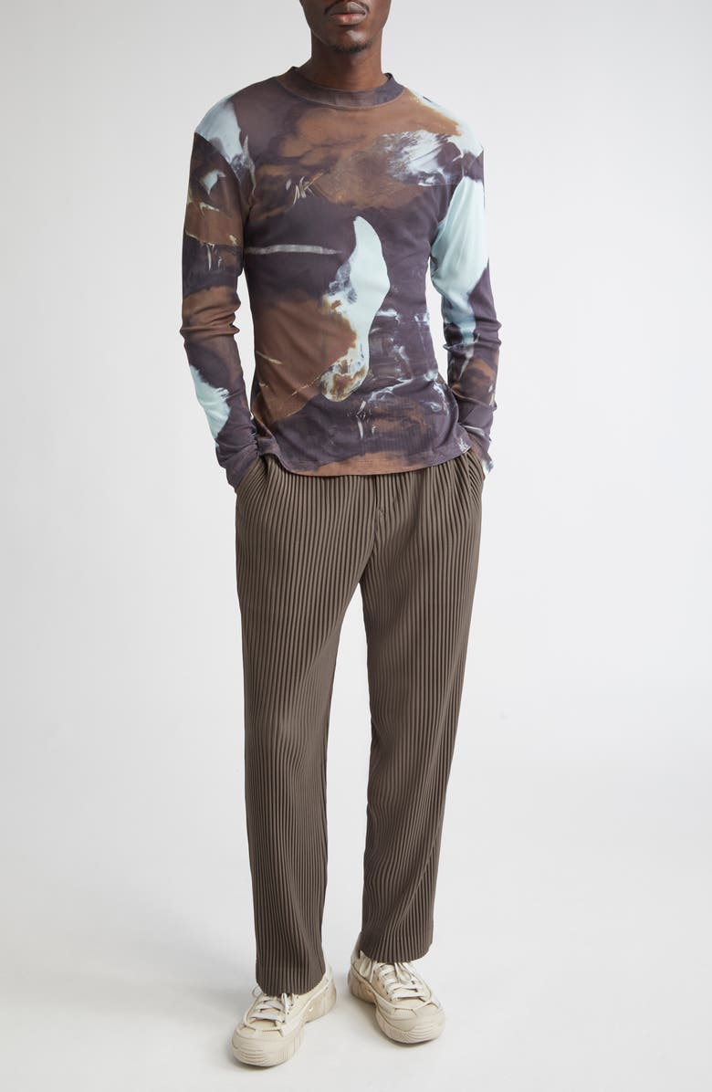 Homme Plissé Issey Miyake Tailored Pleats 2 Straight Leg Pants, Alternate, color, Mudstone Gray