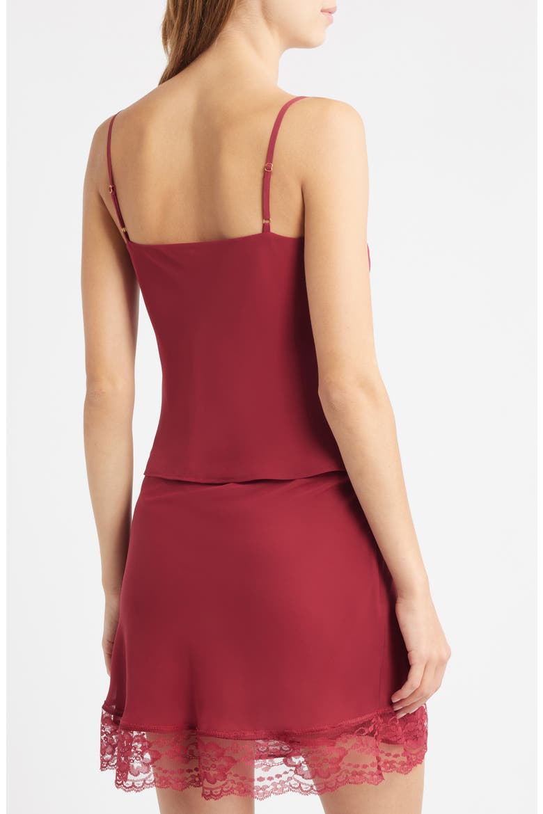 The Josephine Tie Front Camisole, Alternate, color, BURGUNDY
