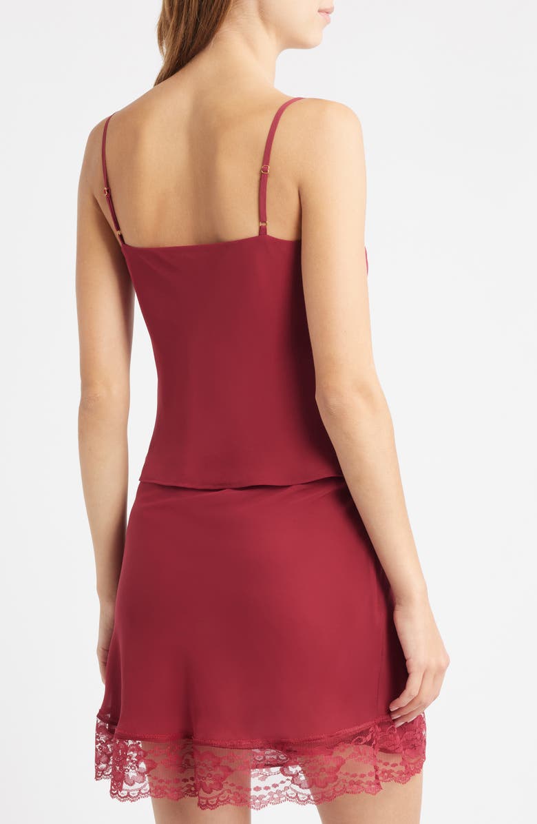 Bella Venice The Josephine Tie Front Camisole, Alternate, color, Burgundy