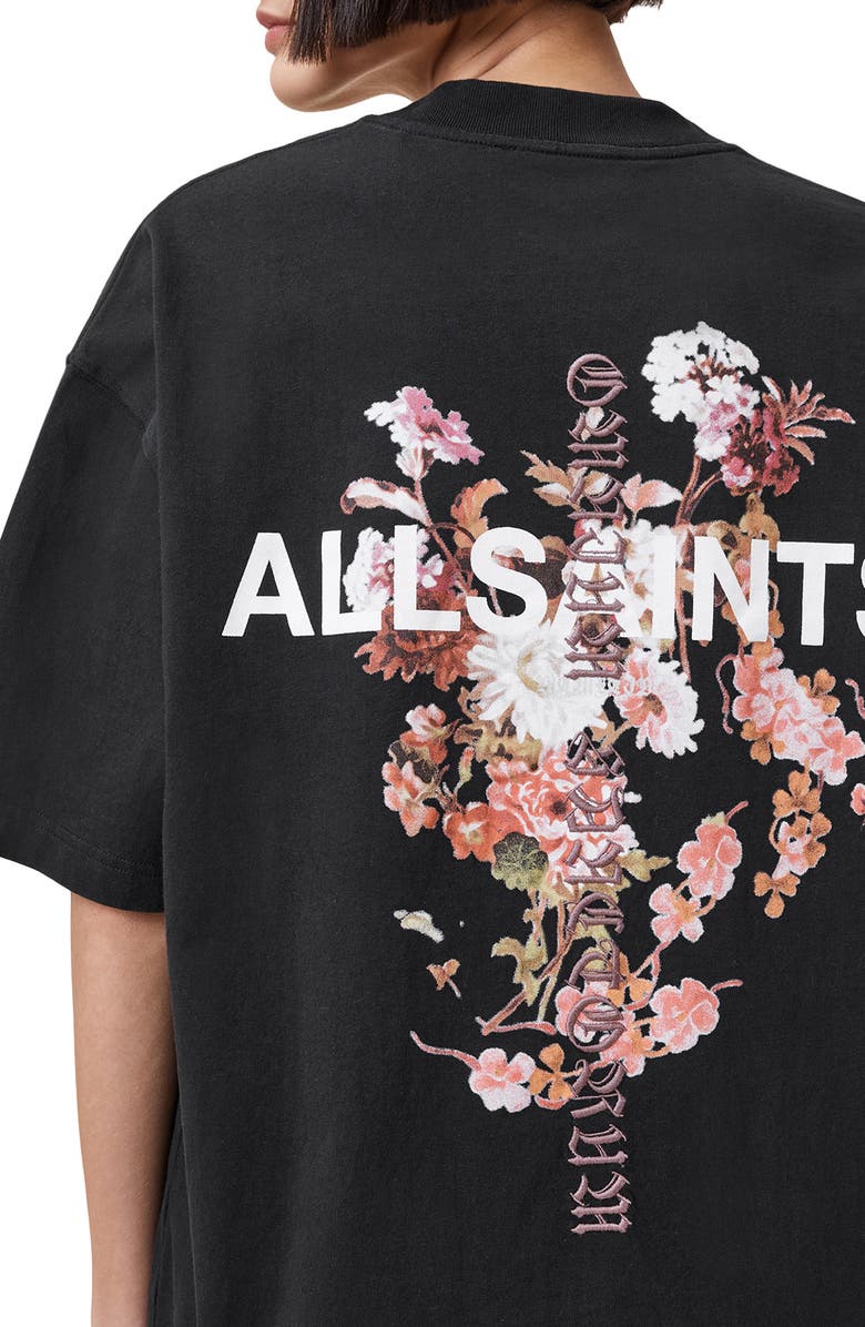 AllSaints Eternal Etta Cotton Graphic T-Shirt, Alternate, color, Black