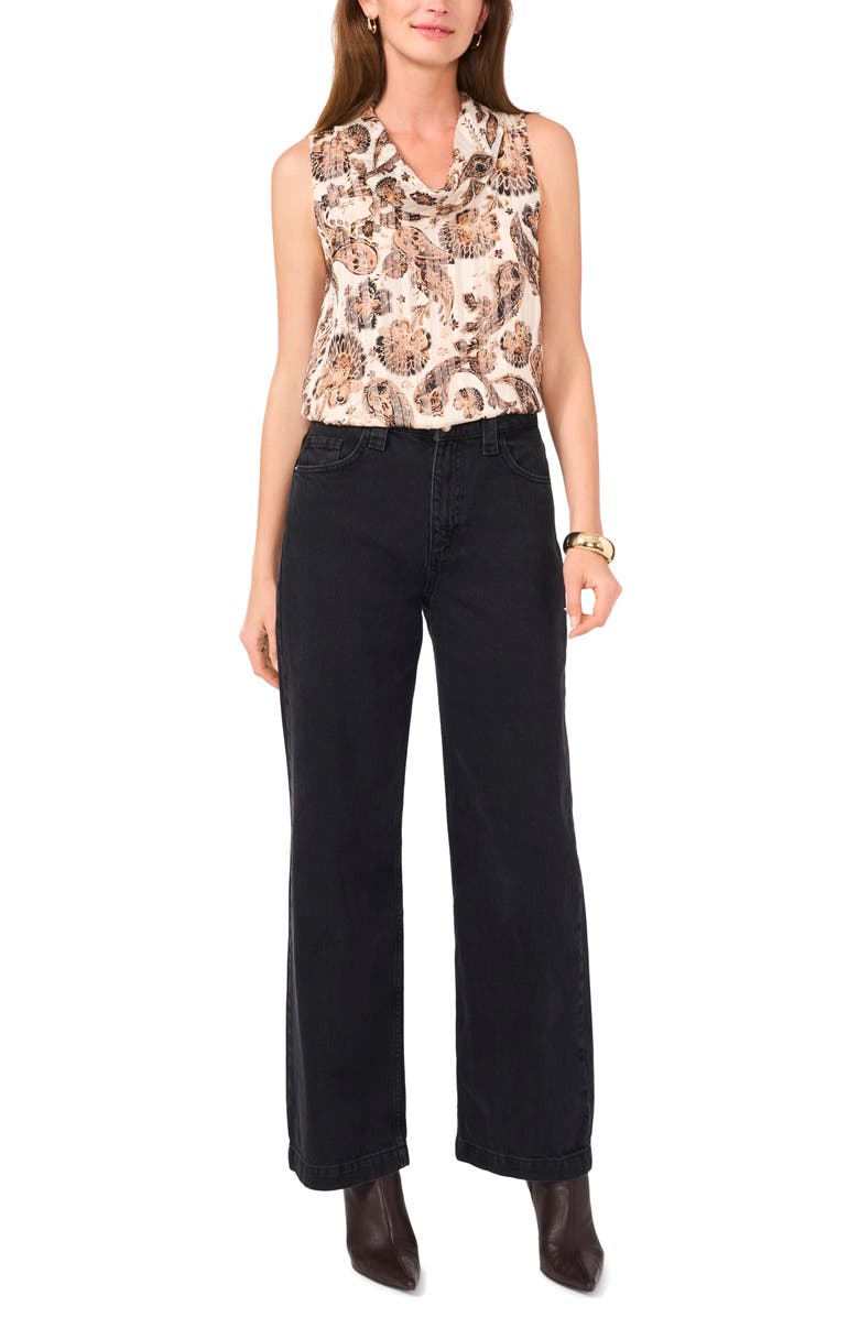 Vince Camuto Cowl Neck Sleeveless Top, Alternate, color, 