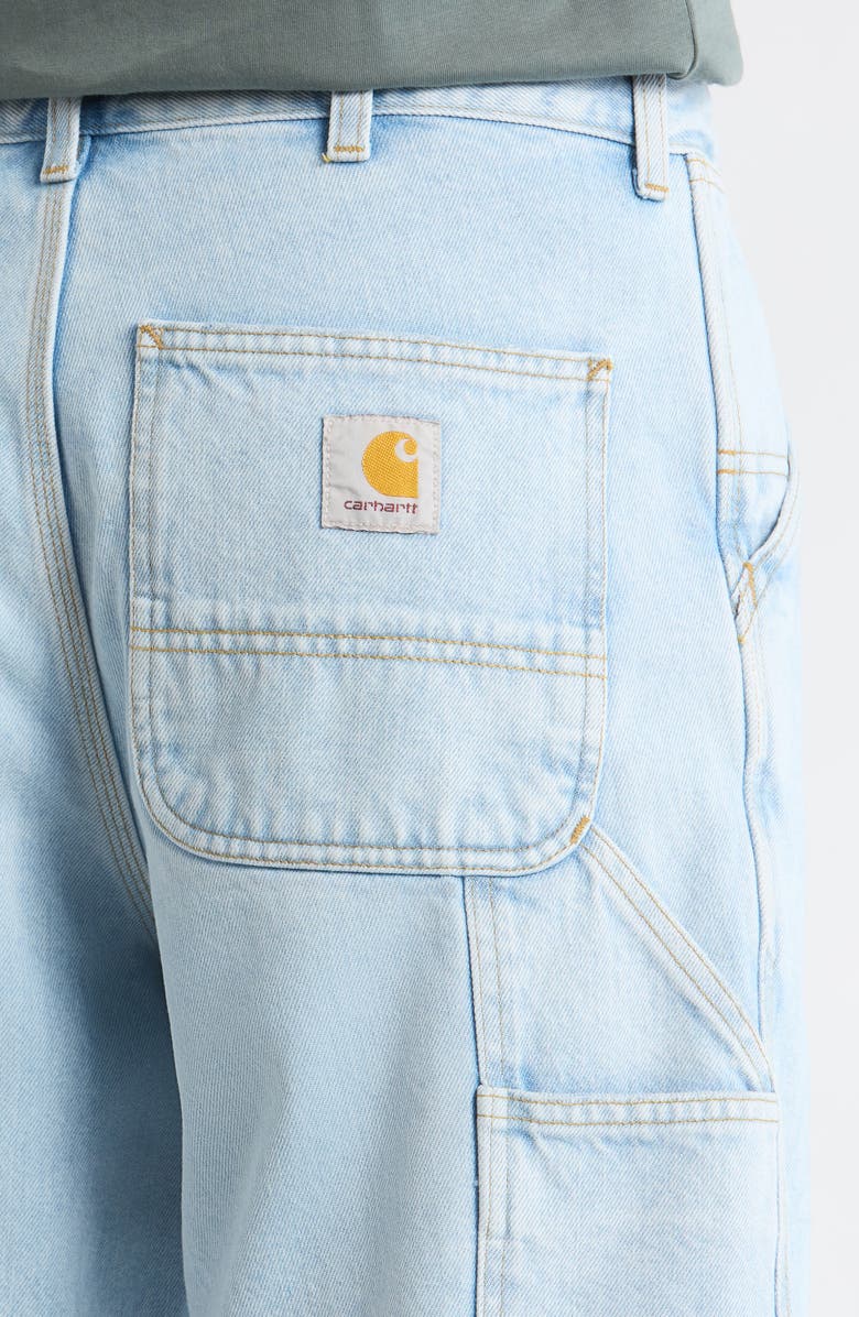 Carhartt Work In Progress Single Knee Loose Fit Denim Shorts, Alternate, color, Blue (Heavy Stone Bleached)