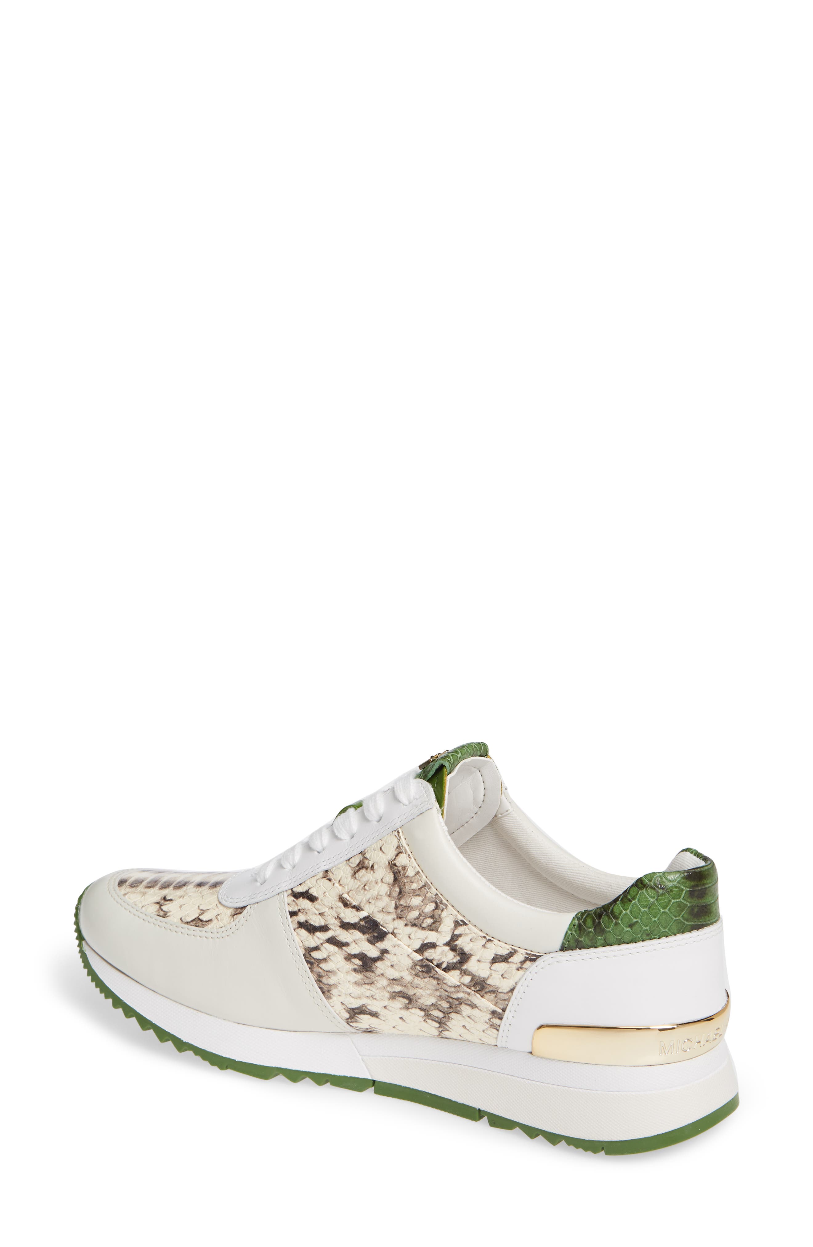 Allie Trainer Sneaker, Alternate, color, GREEN MULTI SNAKE PRINT